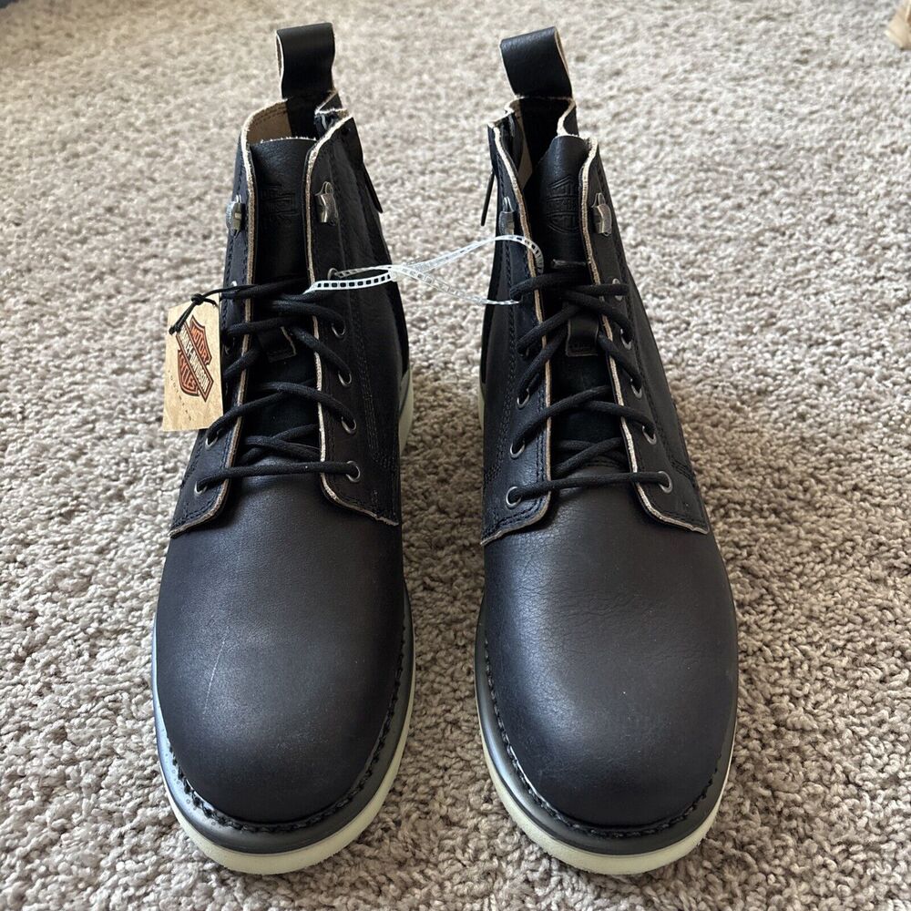 Harley-Davidson Men's Aldredge 6" Black Casual Lace Boots Size 12 D10005 New